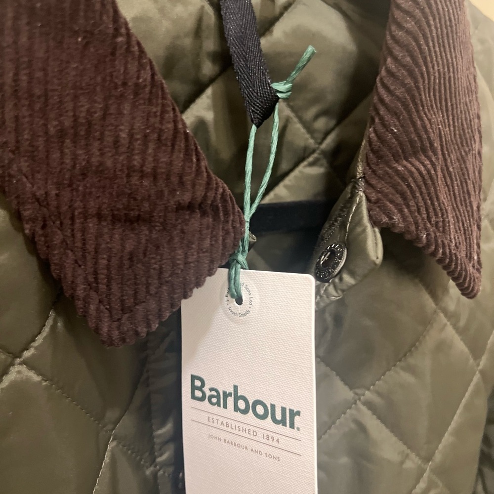 Barbour Men's Heritage Liddesdale Quilted Jacket - Dark Green - Picture 5 of 6